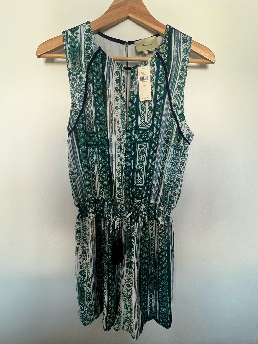 NWT Anthropologie Elevenses Rowan Chiffon Floral Romper -Size S